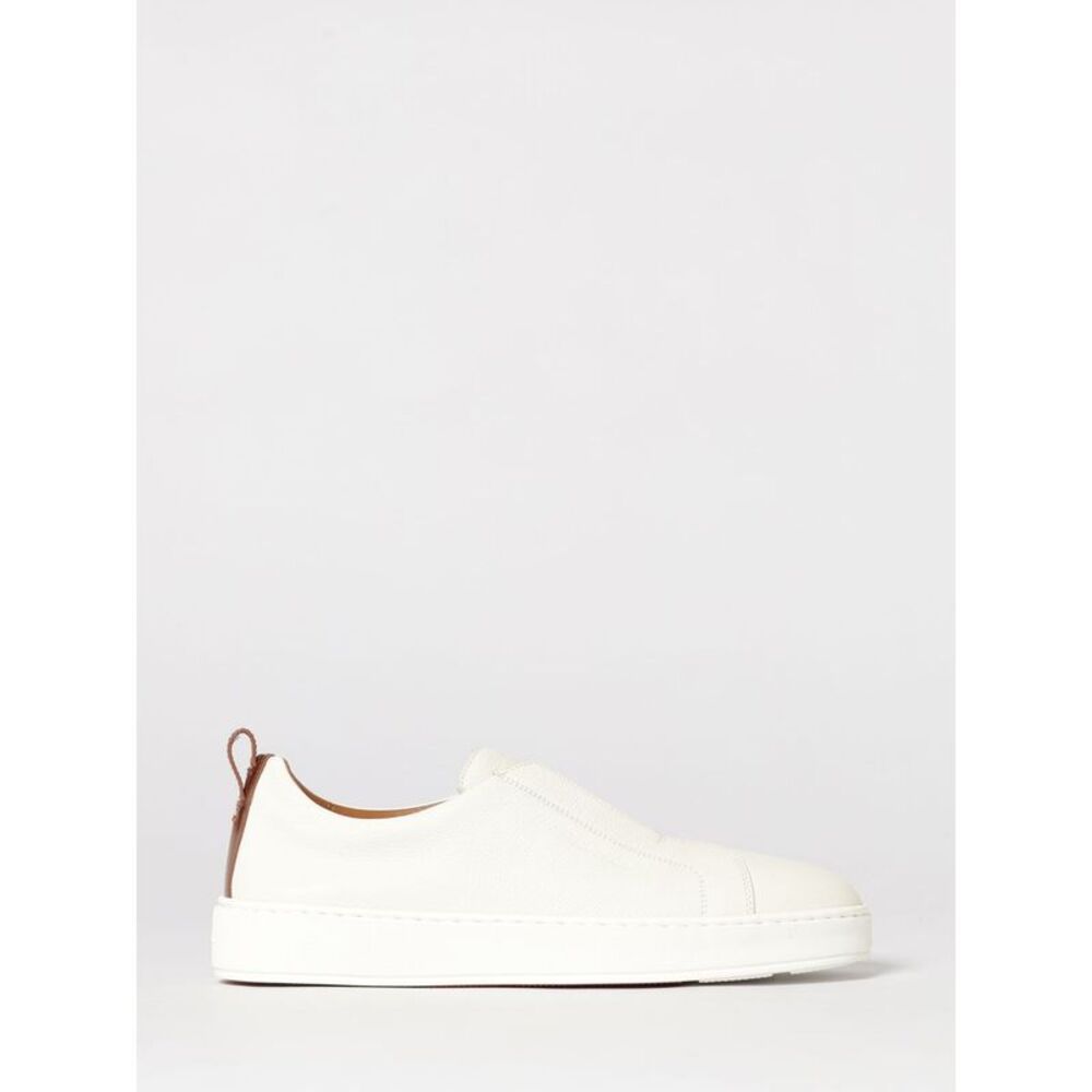 Santoni Men Santoni Victory Grained Leather Sneakers